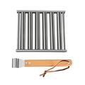FeiraDeVaidade Bbq Sausage Roller For Grill Sausage Roller Holder Rack Stainless Steel Hot Dog Grill Steamer With Wooden Handle