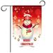 1PC Waterproof Xmas Flag Snowman Pattern Double Side Hanging Banner for Balcony Outdoor Garden