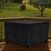 Patio Large Waterproof Ottoman Cover - Outdoor Square Side Table Covers - Patio Ottoman Washable Cover - Heavy Duty Furniture 48 Inch Black