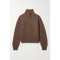 Loro Piana - New Plymouth Cashmere Jacquard-knit Turtleneck Sweater - Brown