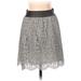 J.Crew Casual Skirt: Gray Color Block Bottoms - Women's Size 0