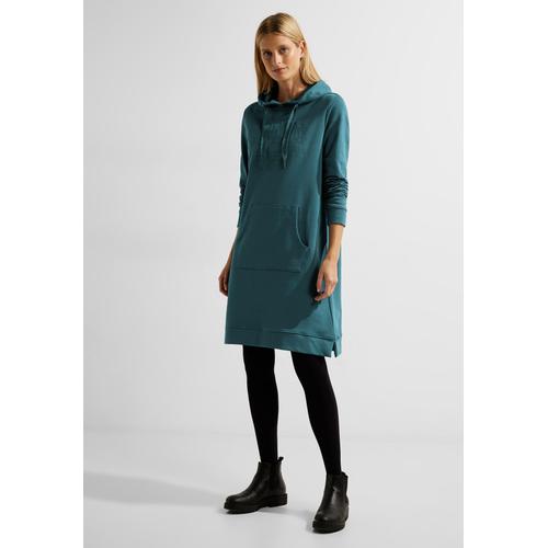 Sweatkleid CECIL Gr. XL (44), US-Größen, grün (deep lake green) Damen Kleider Freizeitkleider mit Kapuze