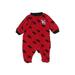 Carter's Long Sleeve Outfit: Red Bottoms - Size Newborn