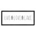 Stupell Industries Live Love Lake Phrase by Lux + Me Designs Wood in Brown/Gray/White | 10 H x 24 W x 1.5 D in | Wayfair aw-805_fr_10x24