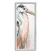 Stupell Industries Modern Heron Portrait Framed On Wood by Patricia Pinto Painting Wood in Brown/White | 30 H x 13 W x 1.5 D in | Wayfair