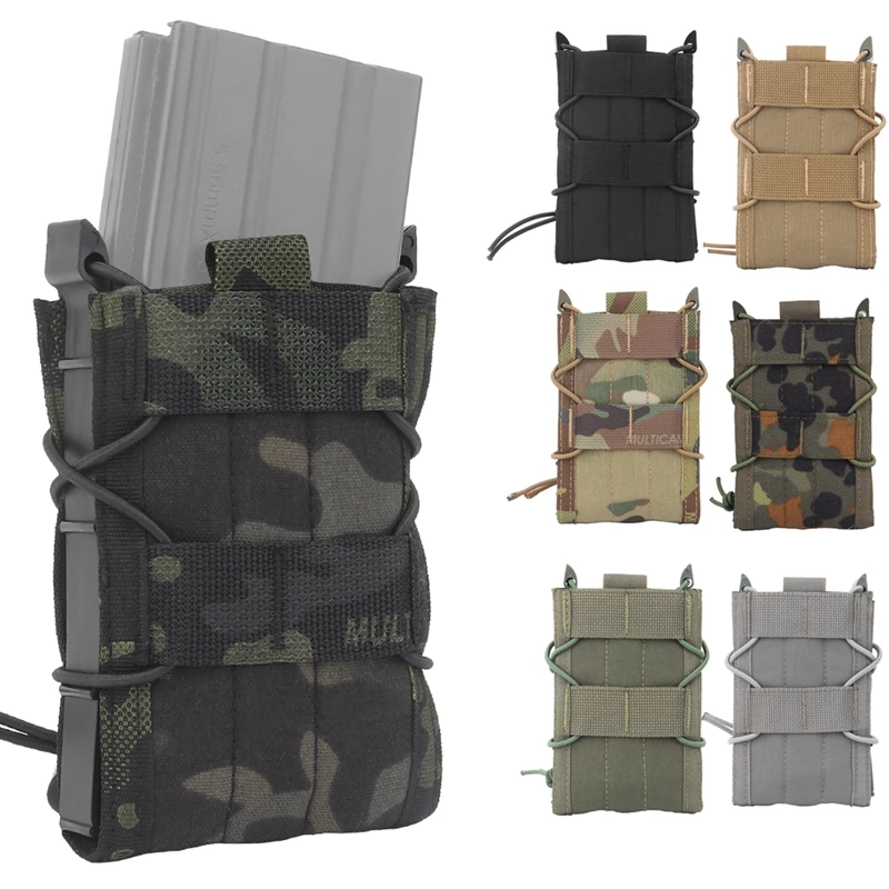 Pochette pour magazines tactique AK AR M4 AR15, sac pour magazines unique, fusil Pitol Molle Mag, étui pour la chasse CS, 5.56