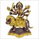 Durga auf Löwe Messing verkupfert 20cm 2,4kg