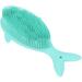 Body Scrubber Silicone Bath Brushes Baby Bath Brush Massage Gentle Soft Hair Shampoo Brush for Kids Toddlers Exfoliating Shower Cleansing Brush Spa Massage Skin Care Tool Scalp Massager Green