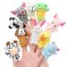 JYYYBF 10Pcs Kids Baby Toys Finger Puppets Role Play Cloth Plush Doll Baby Educational Hand Cartoon Animal Toys Multicolor One Size
