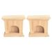 FRCOLOR 2pcs Model Fireplace Imitation Wooden Fireplace Toy Simulation Prop for Decor