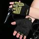 Opolski 1 Pair Fitness Gloves Half Finger Shock-absorbing Adjustable Breathable Bodybuilding Cycling Weight Lifting Workout Gloves