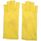 UV Shield Gloves UV Protection Gloves UV Fingerless Sun Gloves Nail Art Gloves from UV Light Lamp Manicure Dryer ( Yellow )