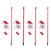 4pcs Cat Santa Clause Toy Training Wand Cat Interactive Wand Toy Funny Stick Teaser Wand (Random Color)