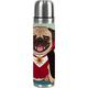 Dreamtimes Insulated Mug Stainless Steel Water Bottle Halloween Pug Dog in Vampire Costume Vacuum Cup Travel Mug