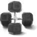 Rubber Coated Solid Steel Cast-Iron Pair Dumbbells Rubber Hex Dumbbells Hex Weights Dumbbells For Muscle Toning Full Body Workout Home Gym Dumbbells Pair