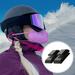 Ghopy Ski Helmet Mask Holder Plastic Multipurpose Strong Snow Helmet Mask Clip Easy Mounting on Helmet Clip Portable Mask Clip for Outdoor Cycling Skiing Climbing Sports