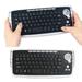 BetterZ Wireless Keyboard Ergonomic Multifunctional Backlight Function 78 Keys 2.4G Mini Keyboard with Trackball Mouse Scroll Wheel for Notebook