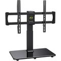 Universal Height Adjustable Table Top TV Stand Glass Base TV Mount for 32-80 Inch LCD/LED/OLED TVs Max 600x400mm up to 35Â° Swivel