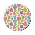 YhbSmt Polka Dot Mouse Pad for Computers Colorful Pattern Dots Inspirations Abstract Cheerful Geometric Design Round Non-Slip Thick Rubber Modern Gaming Mousepad 8 Round Red Yellow