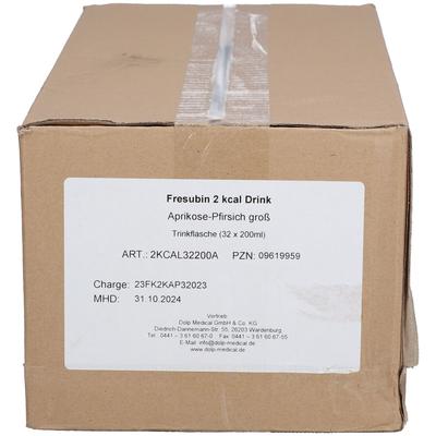 Fresubin 2 kcal Drink Aprikose Pfirsich Trinkfl. 8x4x200 ml Lösung Image