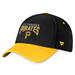 Men's Fanatics Branded Black/Yellow Pittsburgh Pirates Stacked Logo Flex Hat