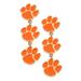 Women's CANVAS Style Clemson Tigers Triple Drop Enamel Earrings