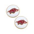 Women's CANVAS Style Arkansas Razorbacks Enamel Disc Stud Earrings