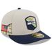 Men's New Era Stone/College Navy Seattle Seahawks 2023 Salute To Service Low Profile 59FIFTY Fitted Hat