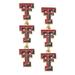Women's CANVAS Style Texas Tech Red Raiders Triple Drop Enamel Earrings