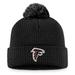 Women's Fanatics Branded Black Atlanta Falcons Logo Cuffed Knit Hat with Pom