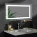 Ivy Bronx Iounona Rectangle Mental Frame Led Mirror w/ Defogger, Dimmer & Night Light | 24 H x 1.5 W x 40 D in | Wayfair