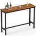 17 Stories Alexiane 15.7" Bar Cabinet Wood/Metal in Brown | 39.4 H x 15.7 W x 47.2 D in | Wayfair 427C0F7A4CEC44D38FDEEAD16A601F56