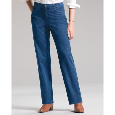 Appleseeds Women's DreamFlex Comfort-Waist Relaxed Straight-Leg Jeans - Denim - 8P - Petite