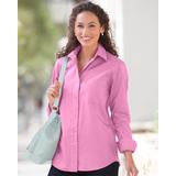 Appleseeds Women's Foxcroft® Non-iron Classic Fit Solid Shirt - Pink - 8 - Misses