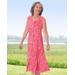 Appleseeds Women's Sea Spray Midi Tank Dress - Pink - 6P - Petite