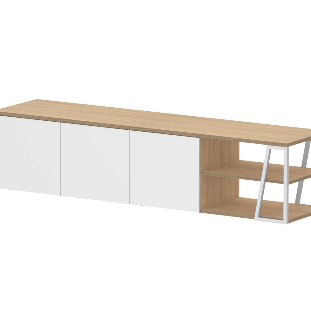 TemaHome »Albi« Lowboard Weiß mit Eiche 190x45x45 cm