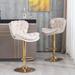 Swivel Bar Stools Set of 2, Velvet Counter Height Adjustable Barstools