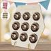 Ghopy Wooden Donut Stand with 9 Support Bars Reusable Doughnut Board Holder Wall Display Stand Doughnut Sweets Candy Holder for Birthday Party Wedding Decoration
