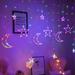 Kozart Star Moon String Lights LED Lamp Housheold for Christmas Halloween Backyard Weeding Party Curtain Night Light Home Decor