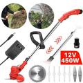 JahyShow Electric Cordless String Grass Trimmer 12V 450w Weed Eater Lawn Mower for Garden Yard Lawn Trimming/Pruning 1 Charger