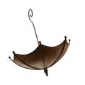 Pompotops Outdoor Umbrella-Shaped Bird Trough Premium Hanging Bird Feeder Tray Umbrella Hummingbird Feeder Metal Bird Bath Pond Or Drinker Metal Bird Feeder