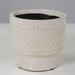 MDR Trading AI-CE00-181-Q06 White Crackle Look Patterned Ceramic Planter - Set of 6