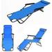 Outdoor Folding Reclining Beach Sun Patio Chaise Lounge Chair Pool Lawn Lounger (Blue)