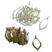 40pcs Hollow Leaf Bracelet Necklace Chandelier Earrings Beads Craft Making