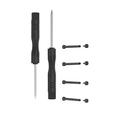 Stainless Steel Watch Band Screws Screwdrivers Kit Strap Repair Screw Set for Fenix 3 5 5S 5X 6X Watch Black 26mm