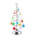 1pc Christmas Tree Shape Decorative LED Night Light Table Adornment (Silver)