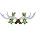 Heavy Duty Deer Antler Hook Rack Wall Hanger Decorative Wall Statue Hanging Sculpture for Christmas Holiday Home Decoration -