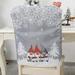 Shakub 1/2/4 Pcs Christmas Snowflake Santa Claus Print Chair Cover Xmas Chair Cap Seat Back Home Room Decor