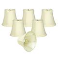 Royal Designs Inc. Clip on Soft Bell Chandelier Lamp Shade Flame Clip Fitter CSO-1022-5EG-6 3 x 5 x 4.5 Eggshell 6 Pack
