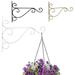 D-GROEE Outdoor Indoor Small Decorative Iron Wall Hooks for Hanging Lanterns Solar Lights Bug Zappers Hummingbird Feeders Wind Chimes Hangers